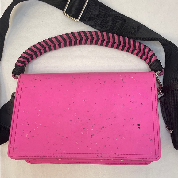 Furla 1927 Soft Mini Crossbody Bag in Fuchsia Rubber & Leather No Callouts - Picture 8 of 15